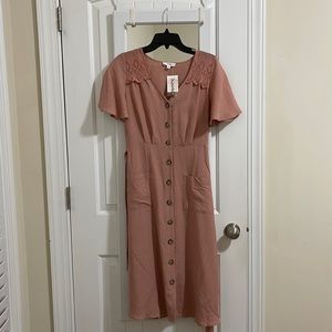 Cute button up mid dress